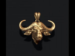 Buffalo pendant 3D Print Model