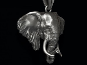 Elephant head pendant new 3D Print Model