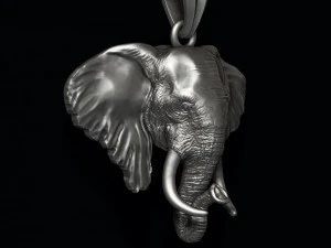 Elephant head pendant new 3D Print Model