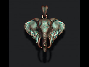 Elephant head pendant new 3D Print Model