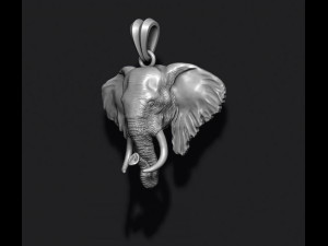 Elephant head pendant new 3D Print Model