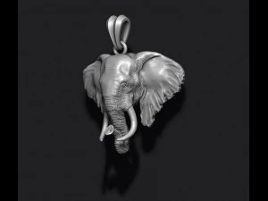 Elephant head pendant new 3D Print Model