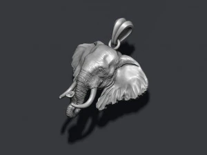 Elephant head pendant new 3D Print Model
