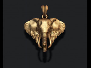 Elephant head pendant new 3D Print Model
