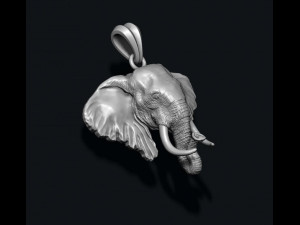 Elephant head pendant new 3D Print Model