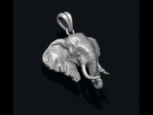Elephant head pendant new 3D Print Model