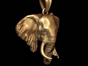 Elephant head pendant new 3D Print Model