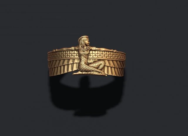 Isis ring 3D Print Model .c4d .max .obj .3ds .fbx .stl .blend