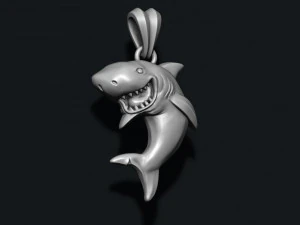 Shark pendant basrelief 3D Print Model