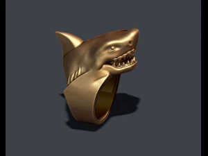 Shark ring 3D Print Model