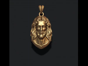 Jesus pendant v3 3D Print Model