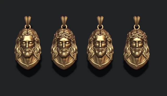 Jesus pendants pack 3D Print Model .c4d .max .obj .3ds .fbx .stl .blend 