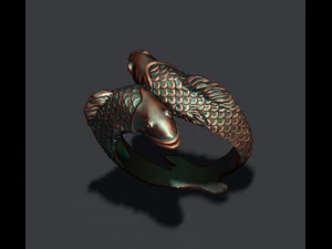 Fish ring 3D Print Model