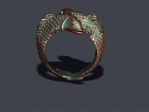 Fish ring 3D Print Model
