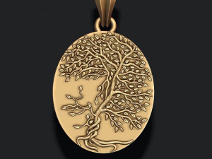 Tree face pendant Modèles 3D en vedette