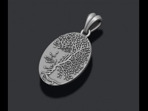 Tree face pendant Modèles 3D en vedette