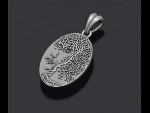 Tree face pendant 3D Print Model