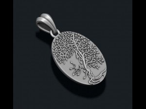 Tree face pendant Modèles 3D en vedette