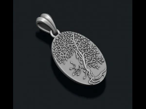 Tree face pendant 3D Print Model