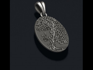 Tree face pendant Modèles 3D en vedette