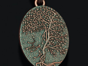 Tree face pendant Modèles 3D en vedette