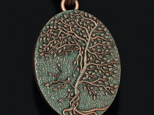 Tree face pendant 3D Print Model