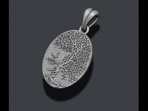 Tree face pendant Modèles 3D en vedette