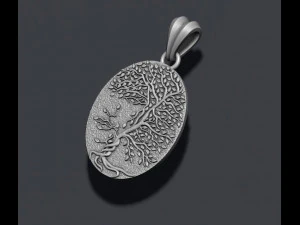 Tree face pendant 3D Print Model