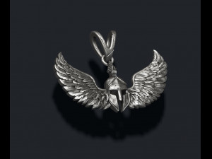 Spartan helmet wings pendant 3D 프린트 모델