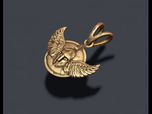 Spartan helmet shield wings pendant 3Dプリントモデル