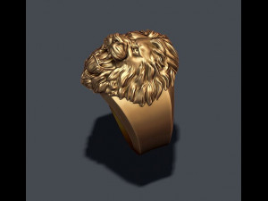Lion ring 3D 프린트 모델