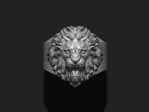 Lion ring 3D Print Model