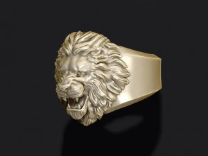 Lion ring 3D Print Model