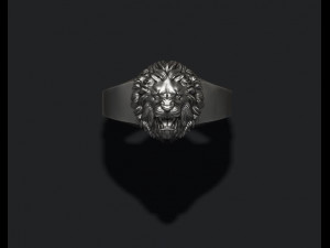 Small head lion ring 3D Print Model