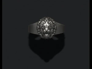 Small head lion ring 3D Print Model