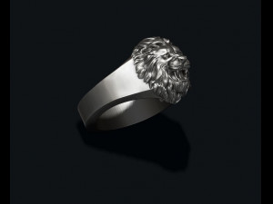 Small head lion ring 3D Print Model