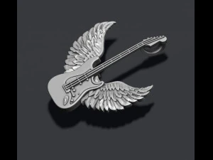Guitar wings pendant 3D Print Model