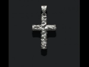 岩石のような十字架 3Dプリントモデル