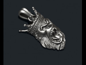 King gorilla with crown pendant 3D Принт Модель