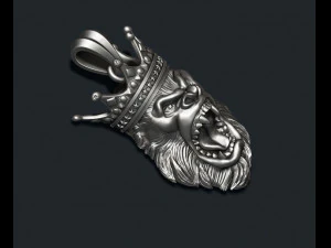 King gorilla with crown pendant 3D Print Model