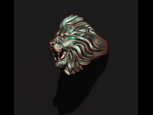 Lion ring 3D Print Model