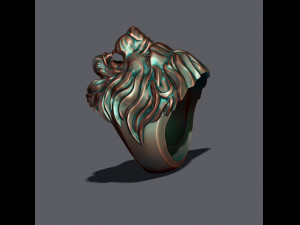 Lion ring 3D Baskı Modeli