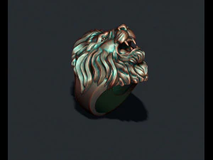 Lion ring 3D Print Model