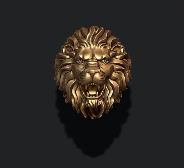 Lion ring 3D Print Model .c4d .max .obj .3ds .fbx .stl .blend
