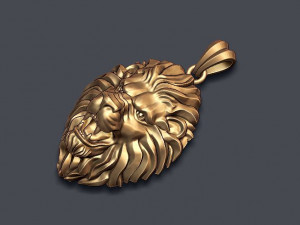 Lion pendant 3D-Druckmodell