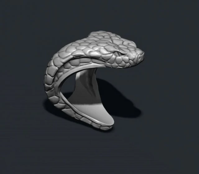 Snake ring 3D Print Model .c4d .max .obj .3ds .fbx .stl .blend 