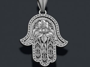 Hamsa pendant 3D Print Model