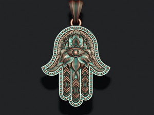 Hamsa pendant 3D 打印模型