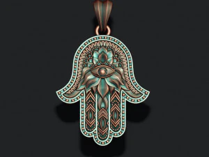 Hamsa pendant 3D Print Model