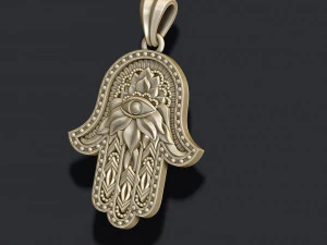 Hamsa pendant 3D Print Model